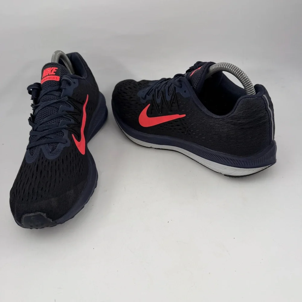 Nike Women’s Air Zoom Winflo 5 -SZ 9- Navy Blue Running Shoes Sneakers Lace-Up